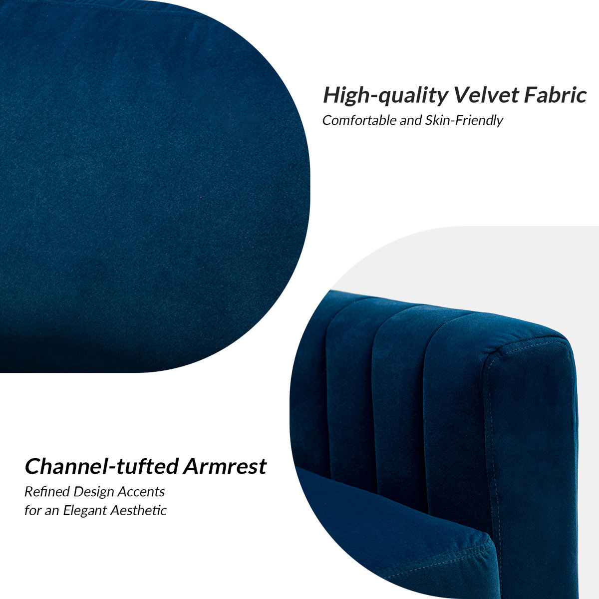 Cedarpoint Upholstered Velvet Tufted Club Chair